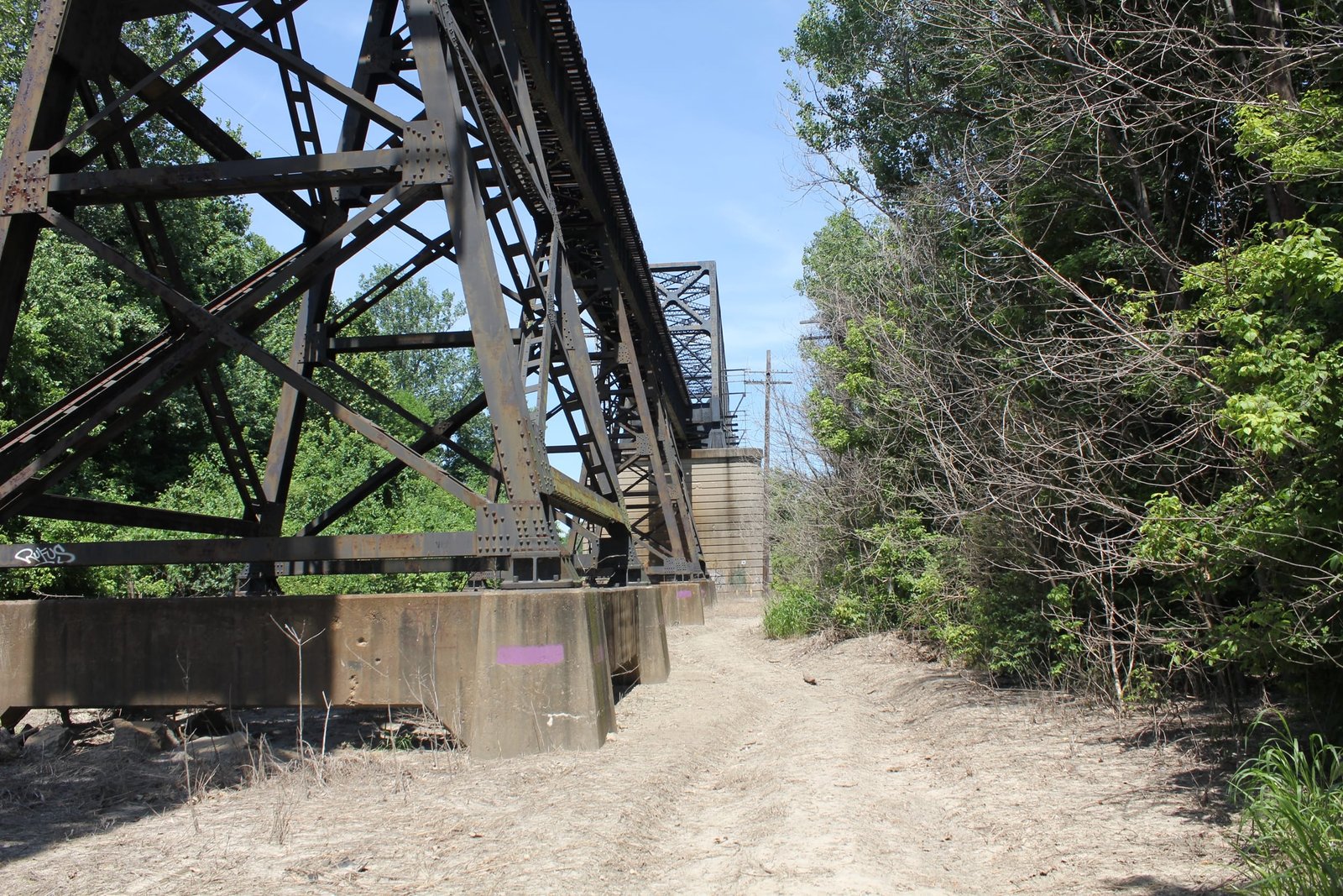 Looking west